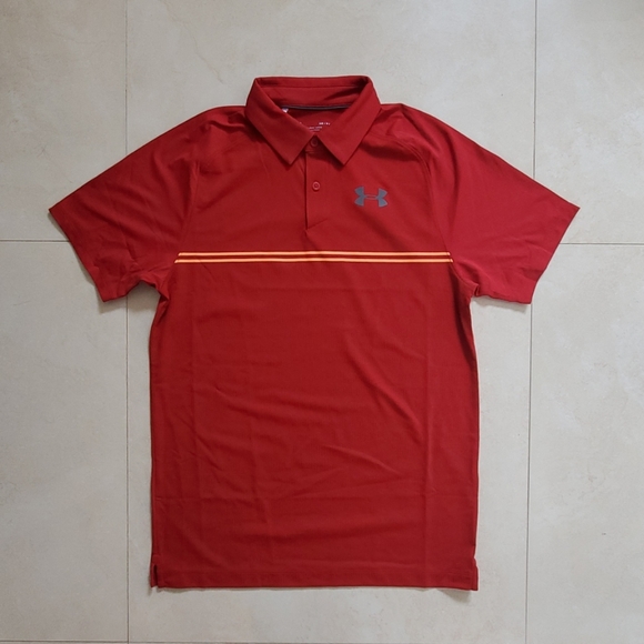 under armour collarless golf shirts